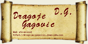 Dragoje Gagović vizit kartica